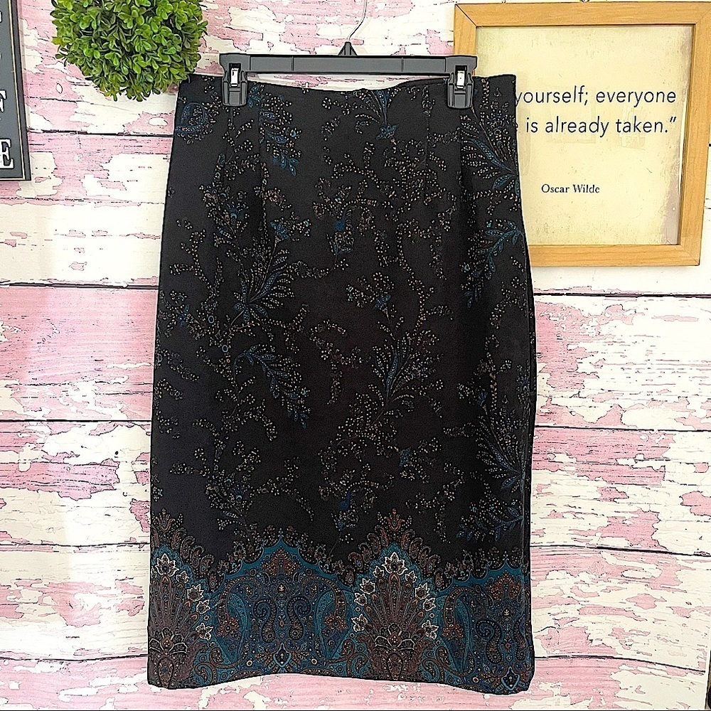 PASSPORTS Multicolor Paisley Plus Size Skirt 14